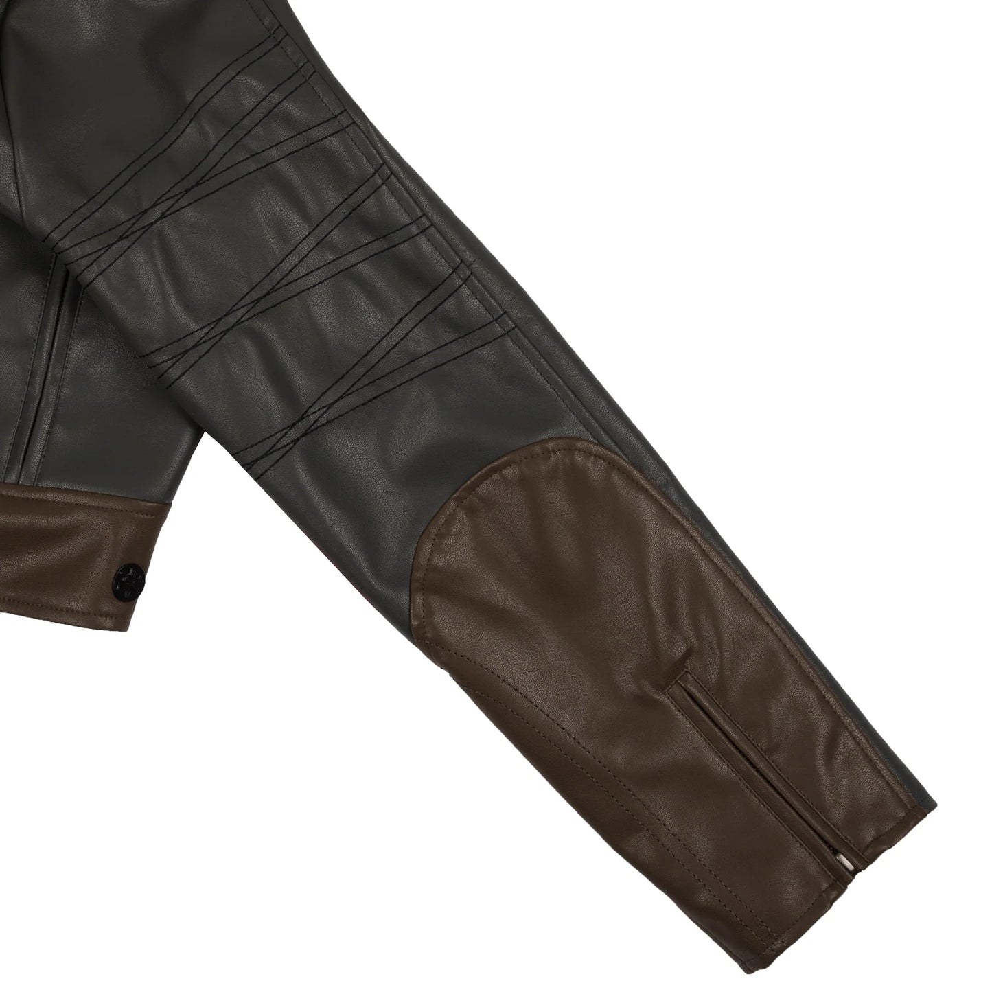 Ahsoka Faux Leather Cropped Moto Jacket